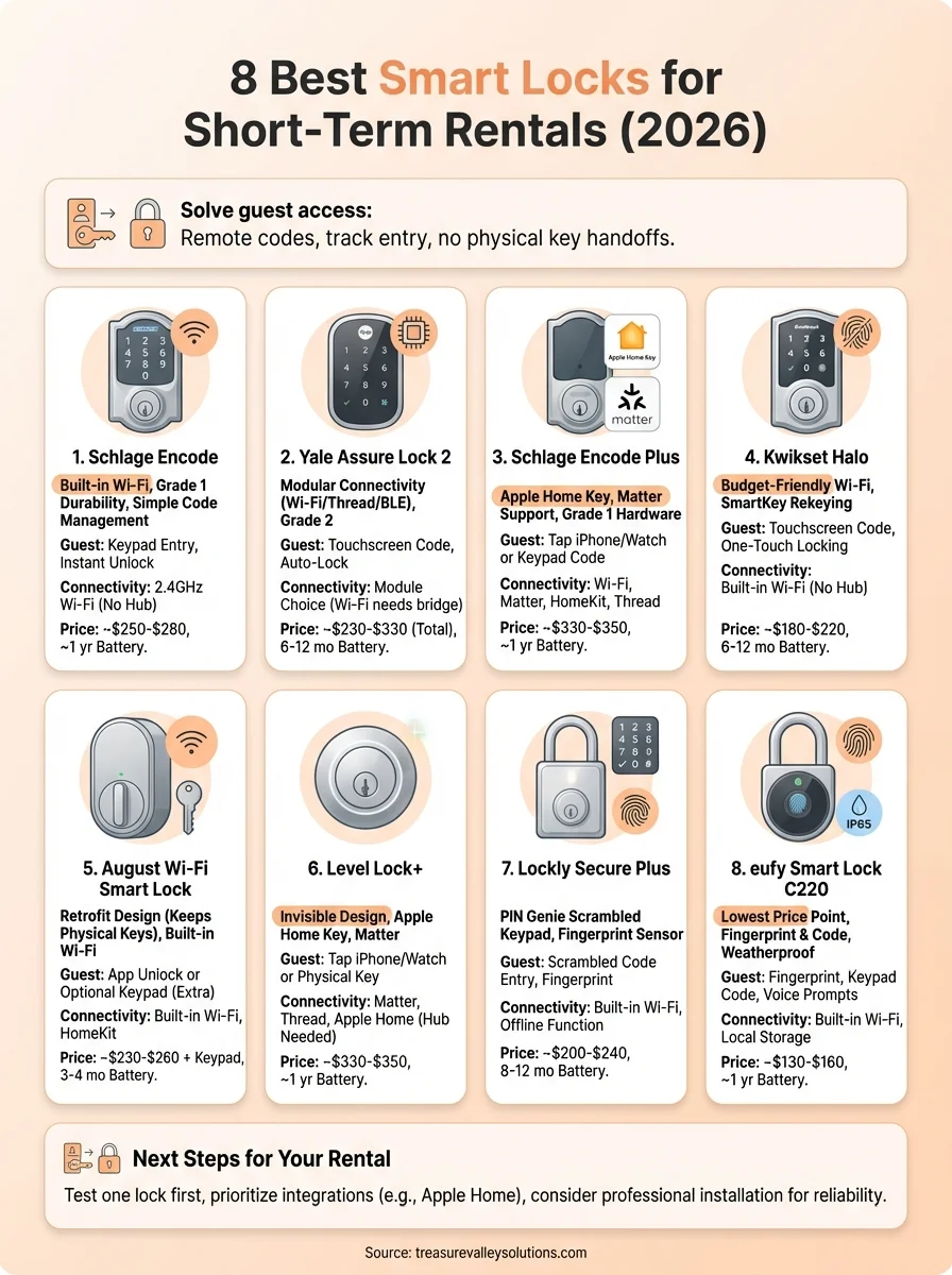 smart locks for short term rentals infographic